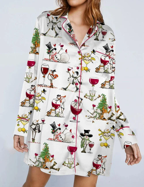 Winey Snowman Nightshirt
