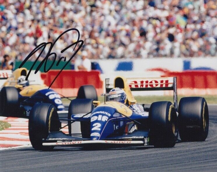 Alain Prost Hand Signed 10x8 Photo Poster painting F1 Autograph Canon Williams Renault 1