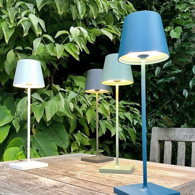 SOMMARLÅNKE LED table lamp, yellow mini/battery operated outdoor