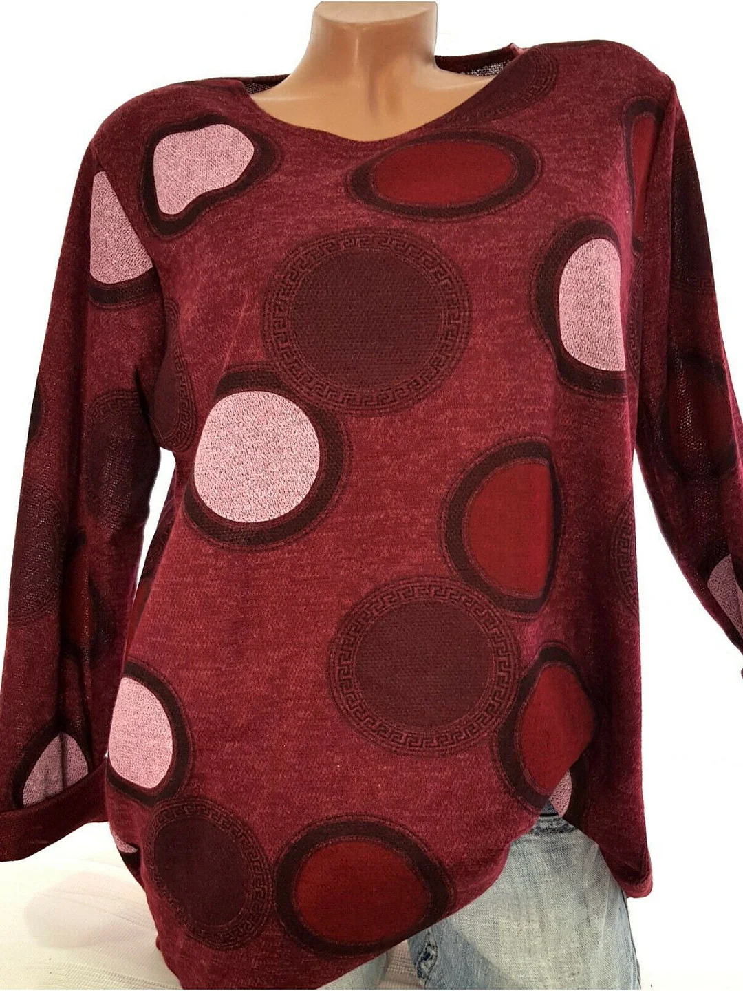 Women Half Sleeve V-neck Solid Color Dress