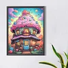 Diamond Painting-Round AB Drill Rainbow Mushroom House(45*60CM)