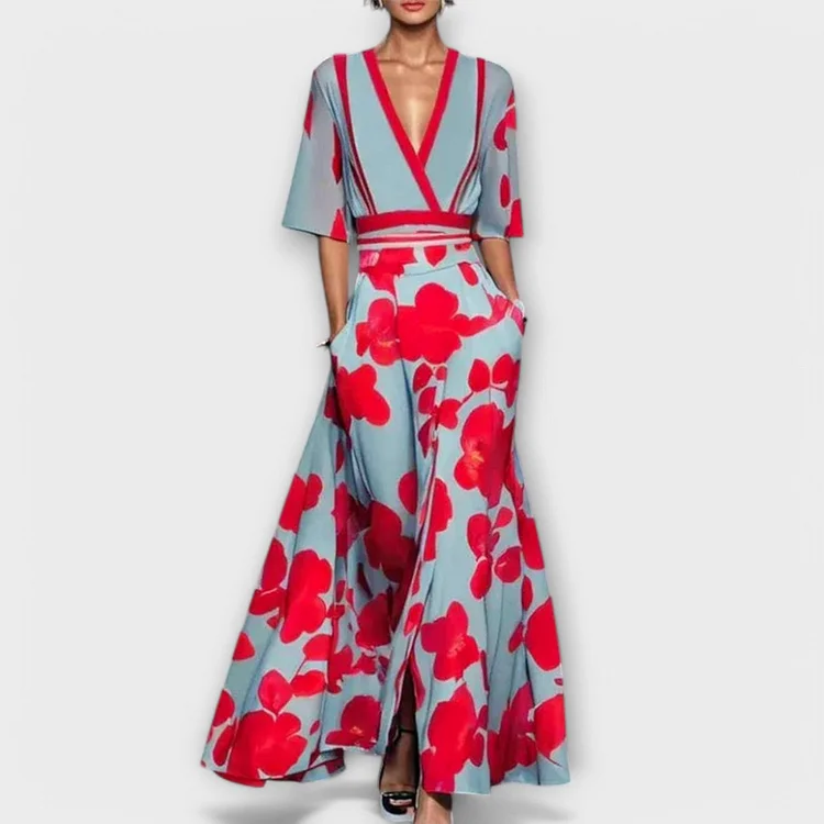  Elegant Floral Maxi Dress