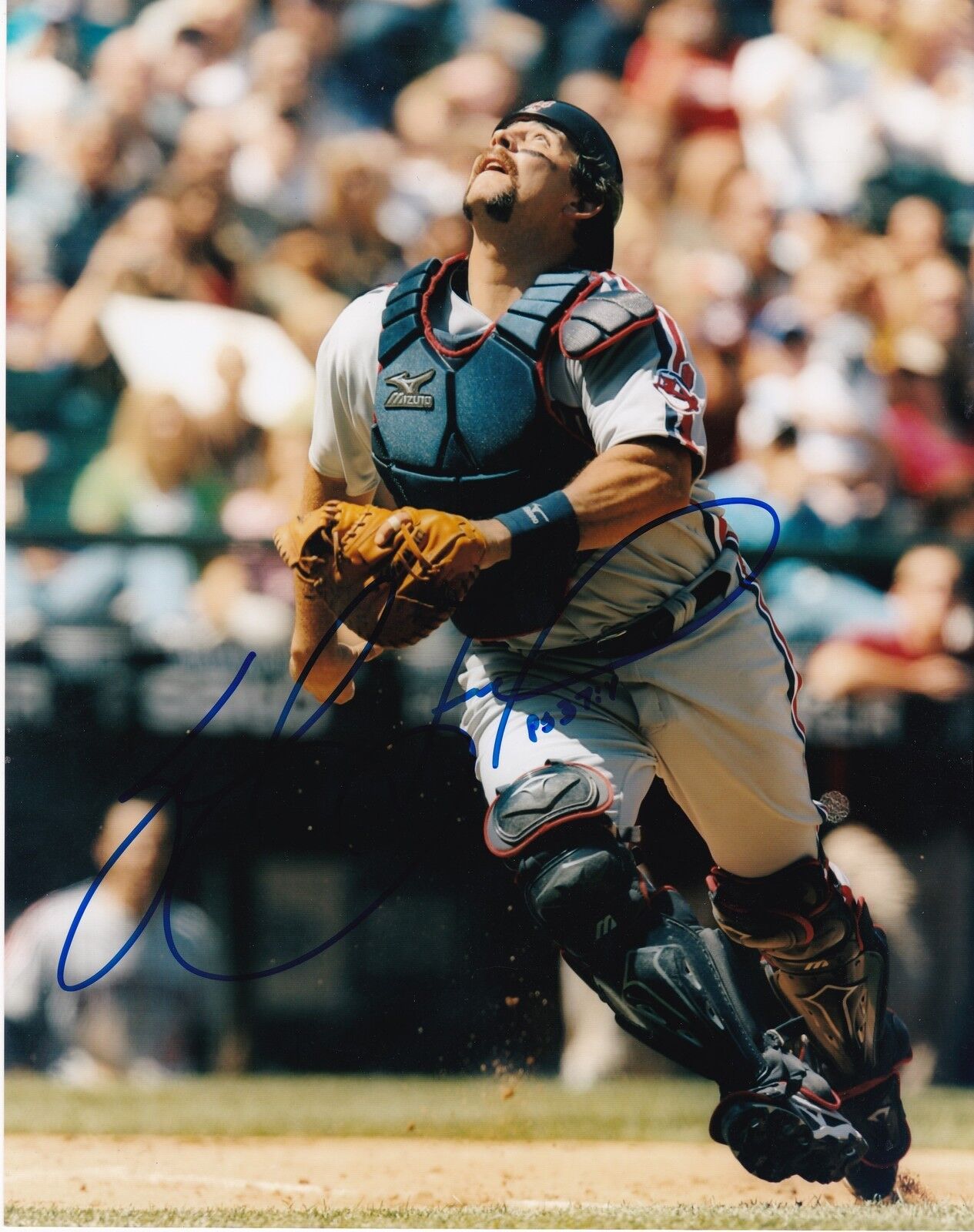 SAL FASANO CLEVELAND INDIANS ACTION SIGNED 8x10