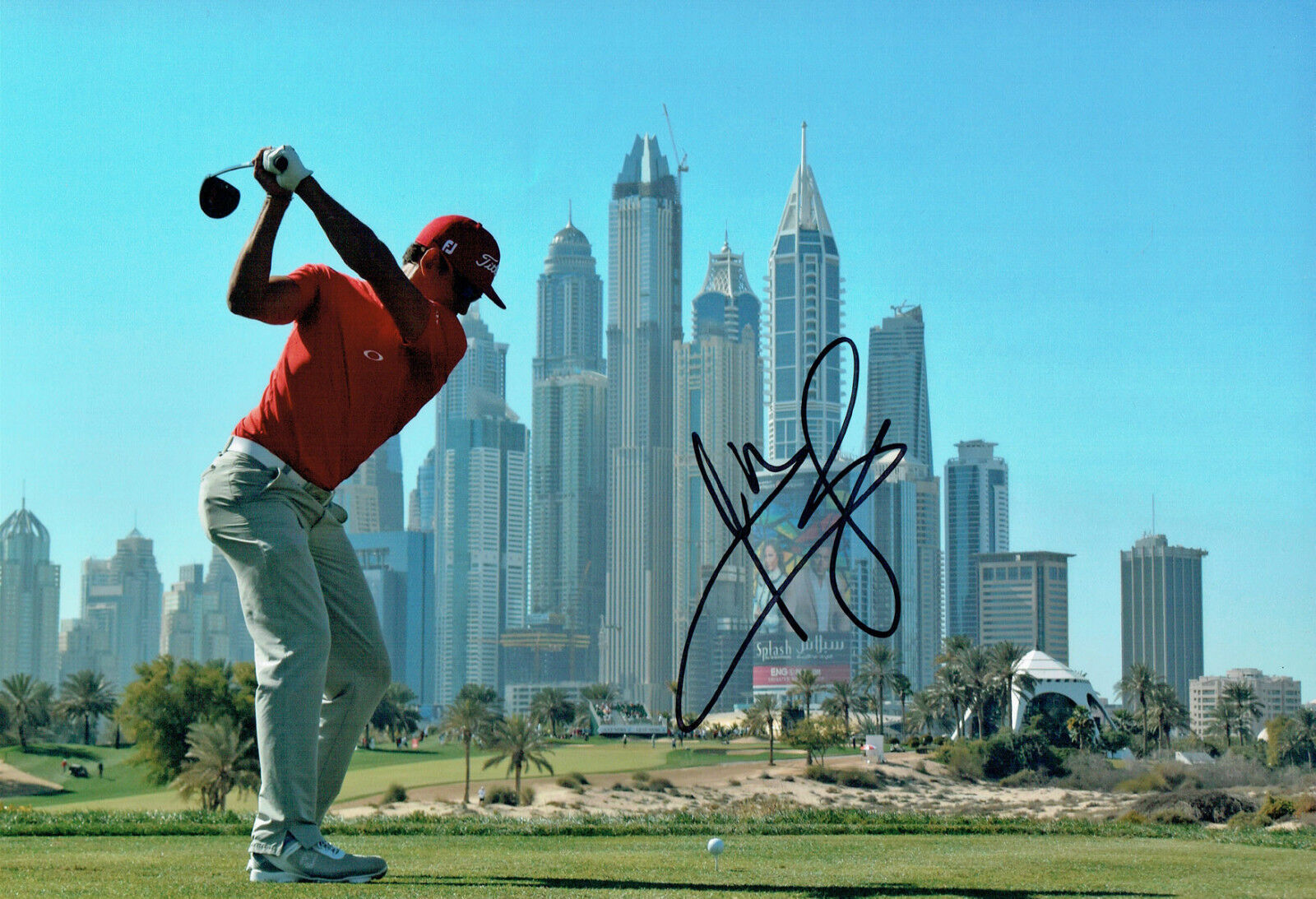 Rafael CABRERA-BELLO SIGNED Dubai Classic Golf Autograph 12x8 Photo Poster painting AFTAL COA