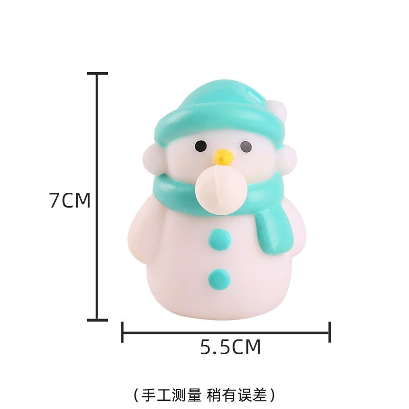 Squishy Toy Christmas Animal Santa Claus Snowman PVC TPR Toys