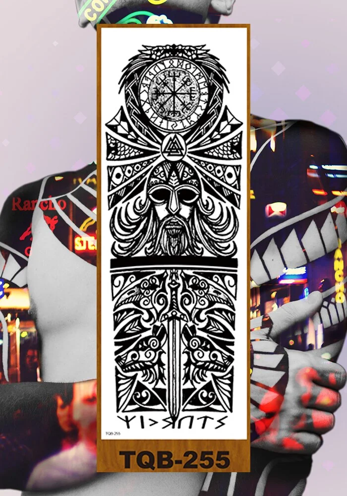 Full Flower Arm Temporary Tattoo Sticker Men Women Adult Girl Body Art Fake Tatoo Characters Love Confession Totem Lily Hotwife