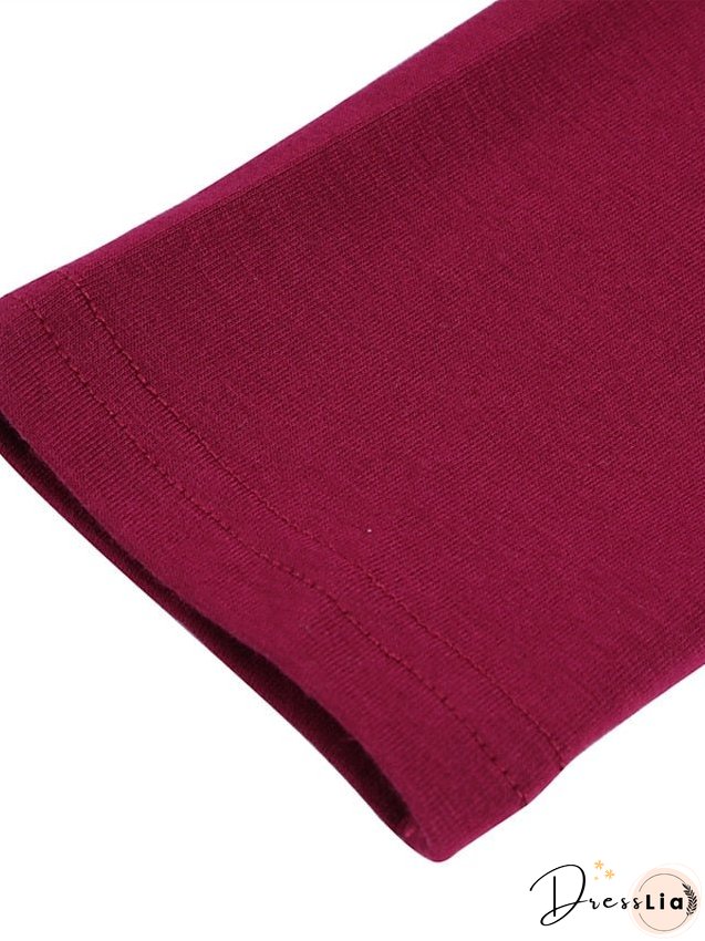 Bodycon Sheath Dress Church Dress Knee Length Dress Wine Dark Blue Long Sleeve Pure Color Ruched Fall Winter Crew Neck Stylish Winter Dress Fall Dress Slim S M L XL XXL 3XL 4XL 5XL for Women