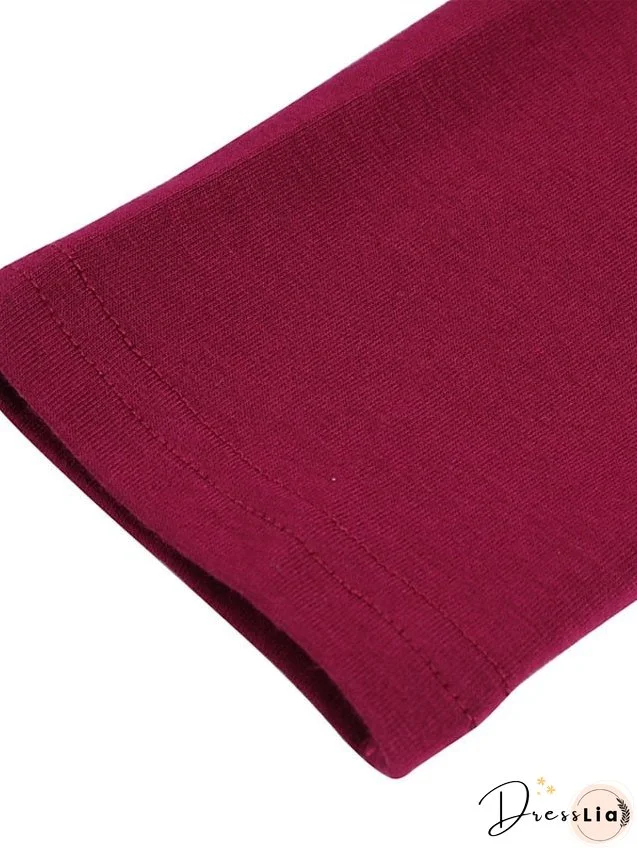 Bodycon Sheath Dress Church Dress Knee Length Dress Wine Dark Blue Long Sleeve Pure Color Ruched Fall Winter Crew Neck Stylish Winter Dress Fall Dress Slim S M L XL XXL 3XL 4XL 5XL for Women