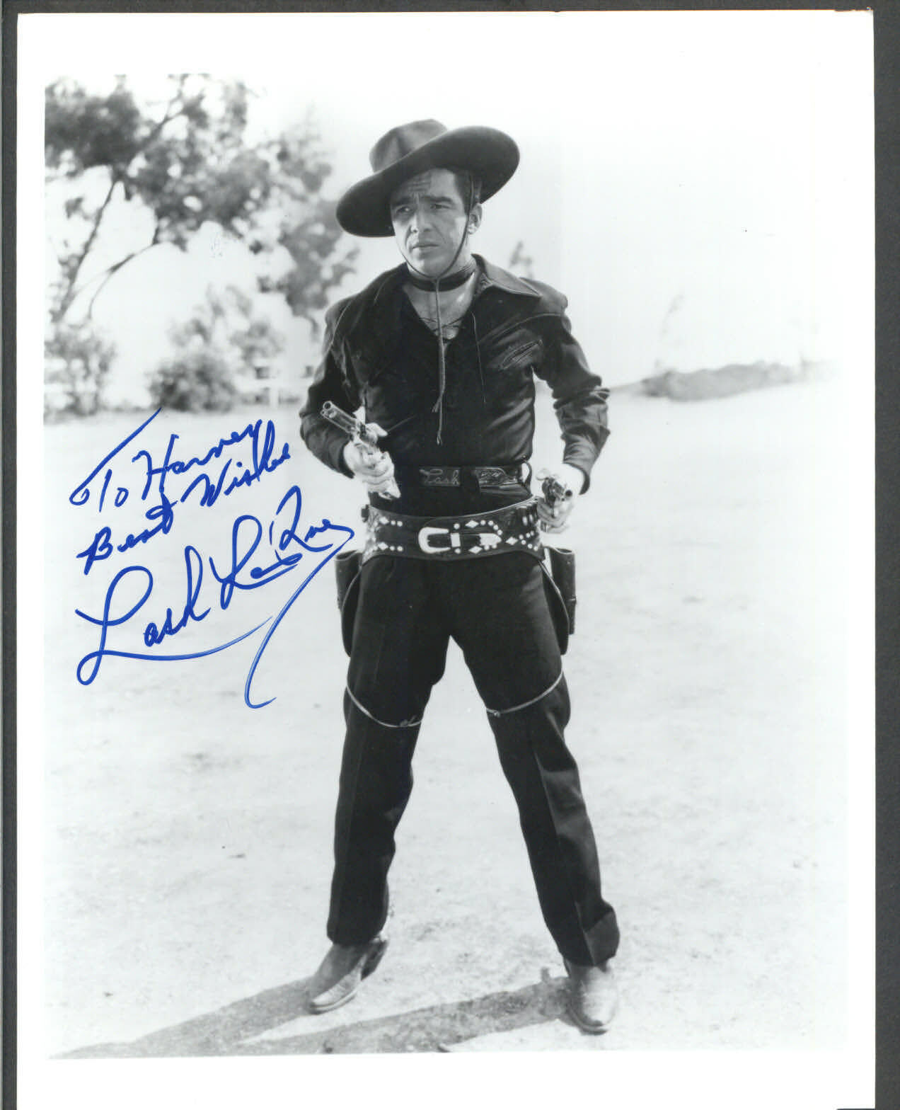 Lash Larue - Signed Vintage Celebrity Autograph Photo Poster painting - Western Cowboy Actor