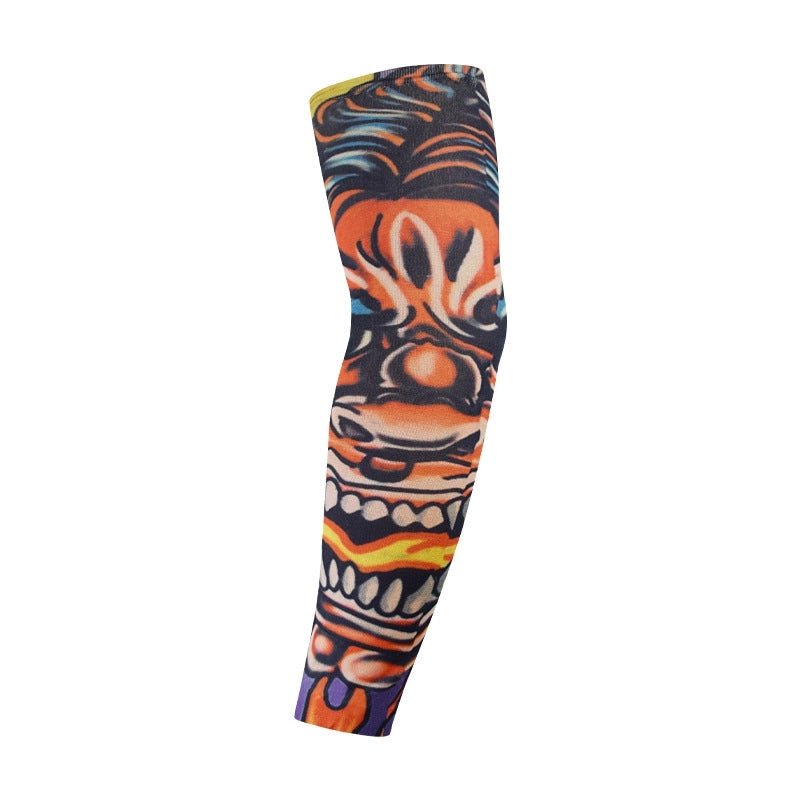 Unisex Punk Cool Style Stripe Skull Polyester Arm Sleeves