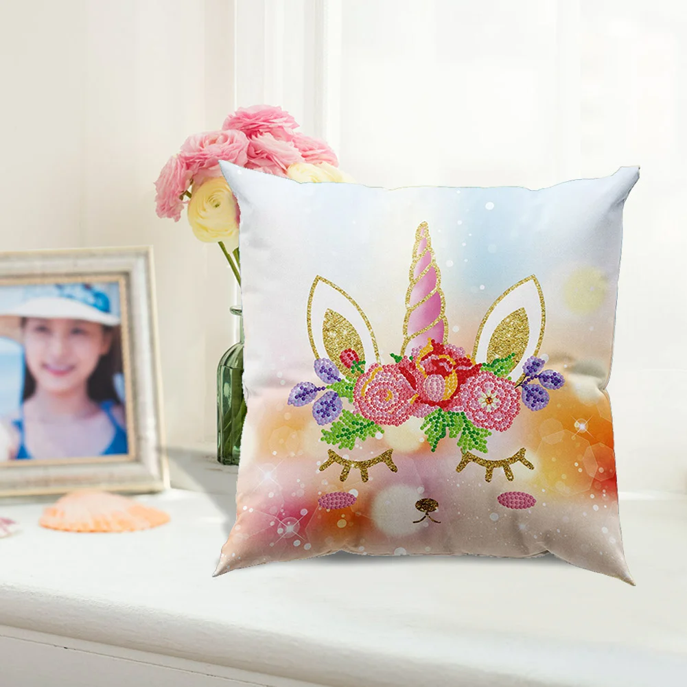 DIY Diamond Painting Pillow Case - Unicorn(30*30cm)(Single Side)