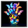Luminous Butterfly Vase-11CT Stamped Cross Stitch 40*40cm/15.75*15.75in tapestrymarket