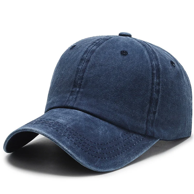 Outdoor Casual Adjustable Washed Cotton Baseball Caps Solid Summer Cap at Hiphopee