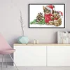 [Brand]Christmas Kitten And Bear - 14CT Stamped Cross Stitch - 42*30cm - Xmas