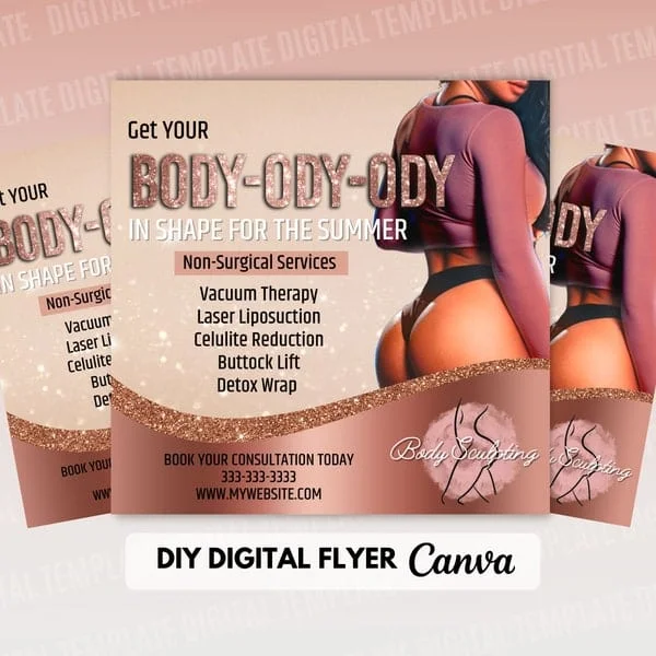 Pornhint Body Contouring Flyer diy flyer, Body sculpting flyer