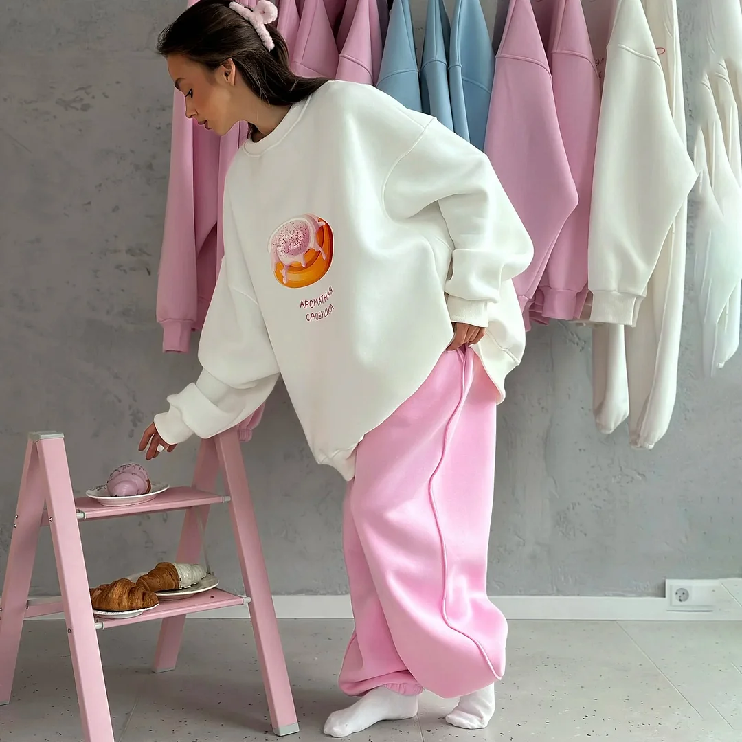 Women's Loose And Comfortable Mommy Print Sweatshirt