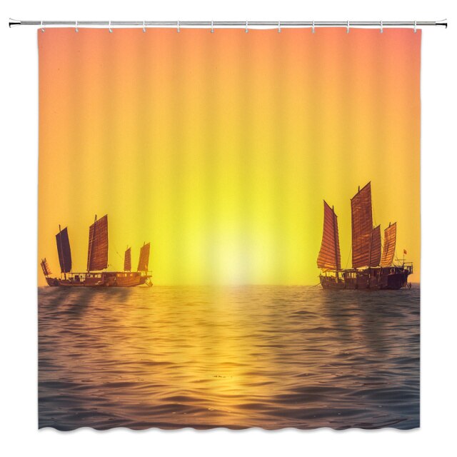 

Shower Curtain – Dusk Sunset Tropical Plants-180*180cm, 501 Original