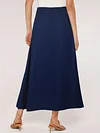 Viscose A-line Skirt with Fake Buttons and Pockets - Elegant Solid Color Regular Length Skirt for Spring, Summer, and Fall - Perfect for Womens Everyday Wear