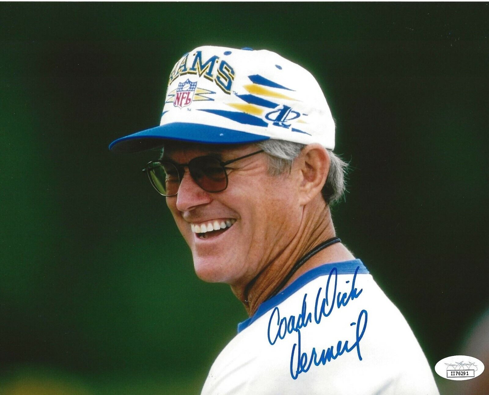 Dick Vermeil signed St. Louis Rams 8x10 Photo Poster painting autographed JSA