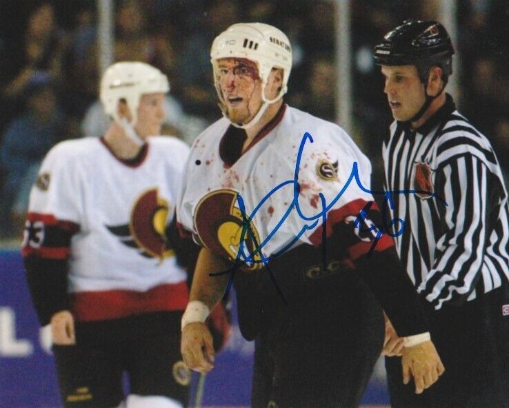 BLOODIED ANDRE ROY SIGNED OTTAWA SENATORS 8x10 Photo Poster painting! Autograph