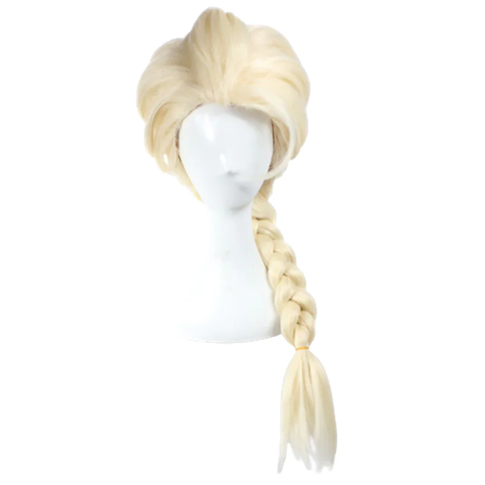Movie Frozen 2 Princess Elsa White Cosplay Wig Halloween Props