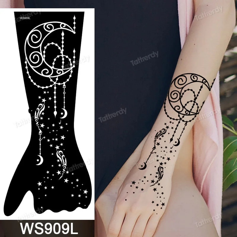 1 Sheet Flower Lace Henna Stencil Body Art Temporary Tattoo Sticker Airbrush Print Stencil Stamp Plates Template Mandala Wedding