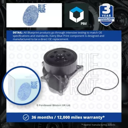 Water Pump fits HONDA ACCORD CU3, CW3 2.2D 2008 on Coolant Blue Print Quality Parts