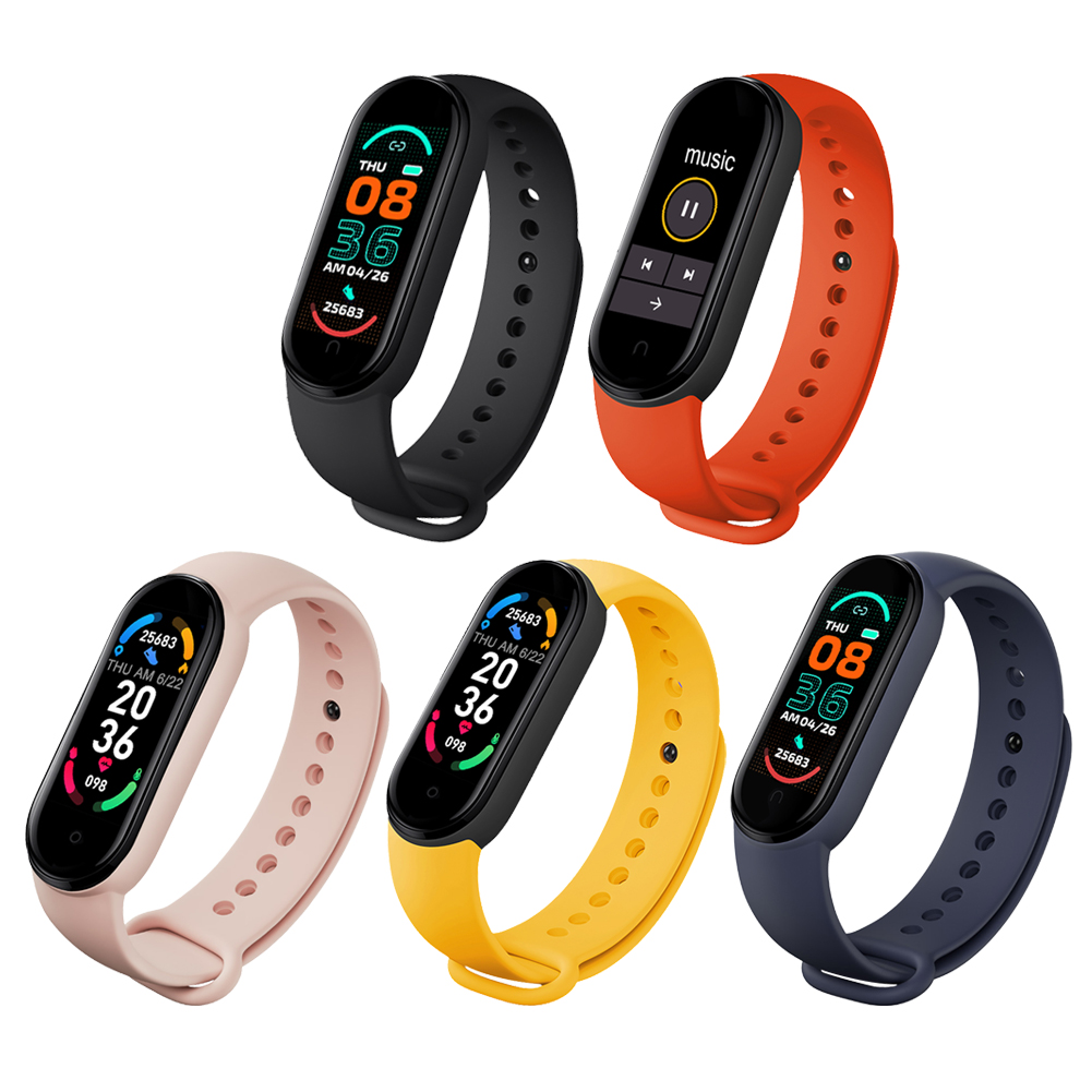 

M6 Waterproof Running Smartwatch Heart Rate Blood Pressure Monitor Bracelet, Yellow, 501 Original