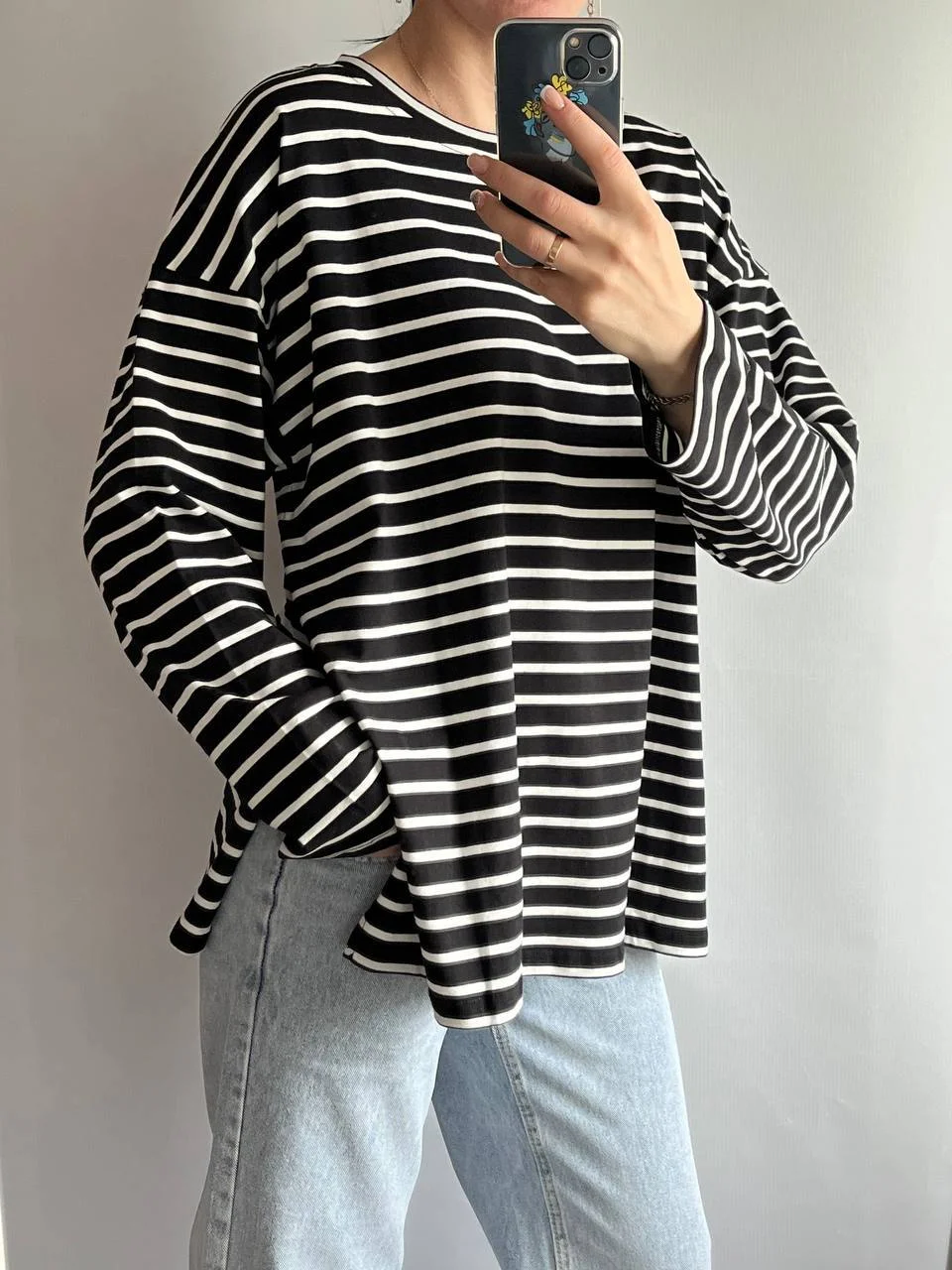 Athvotar Athvotar Spring And Summer New Striped T-Shirt Women Simple Leisure Loose Thin Sleeve Long-Sleeved Top