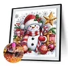 5D DIY Partial Special Shaped Drill Diamond Painting Xmas Snowman Decor 40x40cm