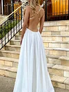 White Color Backless Wedding Maxi Dress