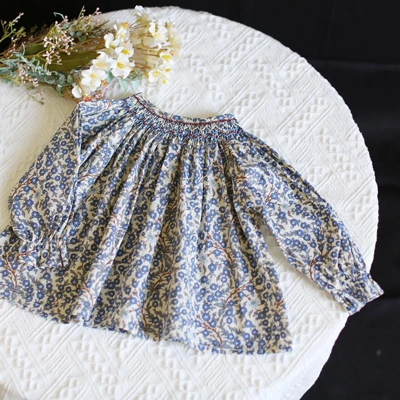 Autumn Girls T Shirts 2020 Cotton Brand T-shirt Toddler Shirts Baby Girl Long Sleeve Broken Flowers T Shirt Kids O-neck Clothes