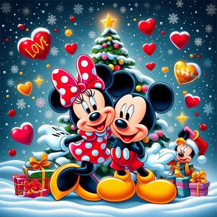 Mickey Mouse 40*40CM (Canvas) Full Round Drill Diamond Painting gbfke