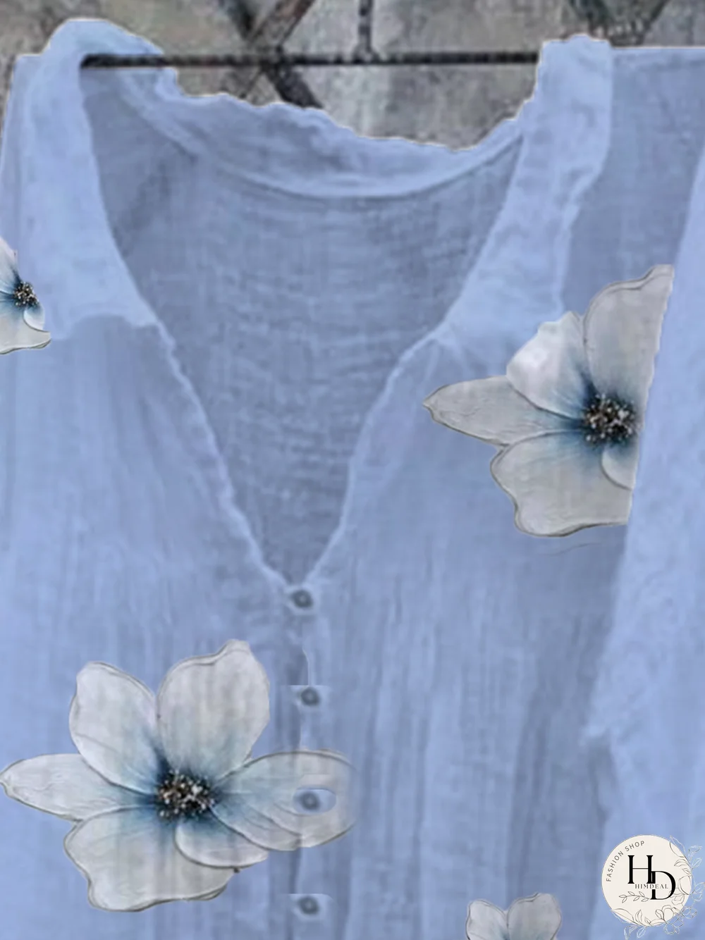 Vintage Buttoned Long Sleeve Blouse