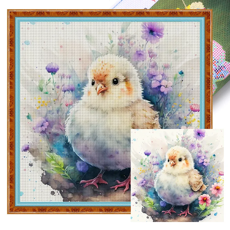 Zodiac Sign Chicken 11CT (40*40CM) Stamped Cross Stitch gbfke