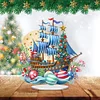 >SALE<Acrylic Special Shape Christmas Sailboat Diamond Painting Tabletop Ornaments