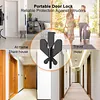 Travel portable door lock, security device, additional security and privacy door locker for home, hotel, school, apartment, dormitory