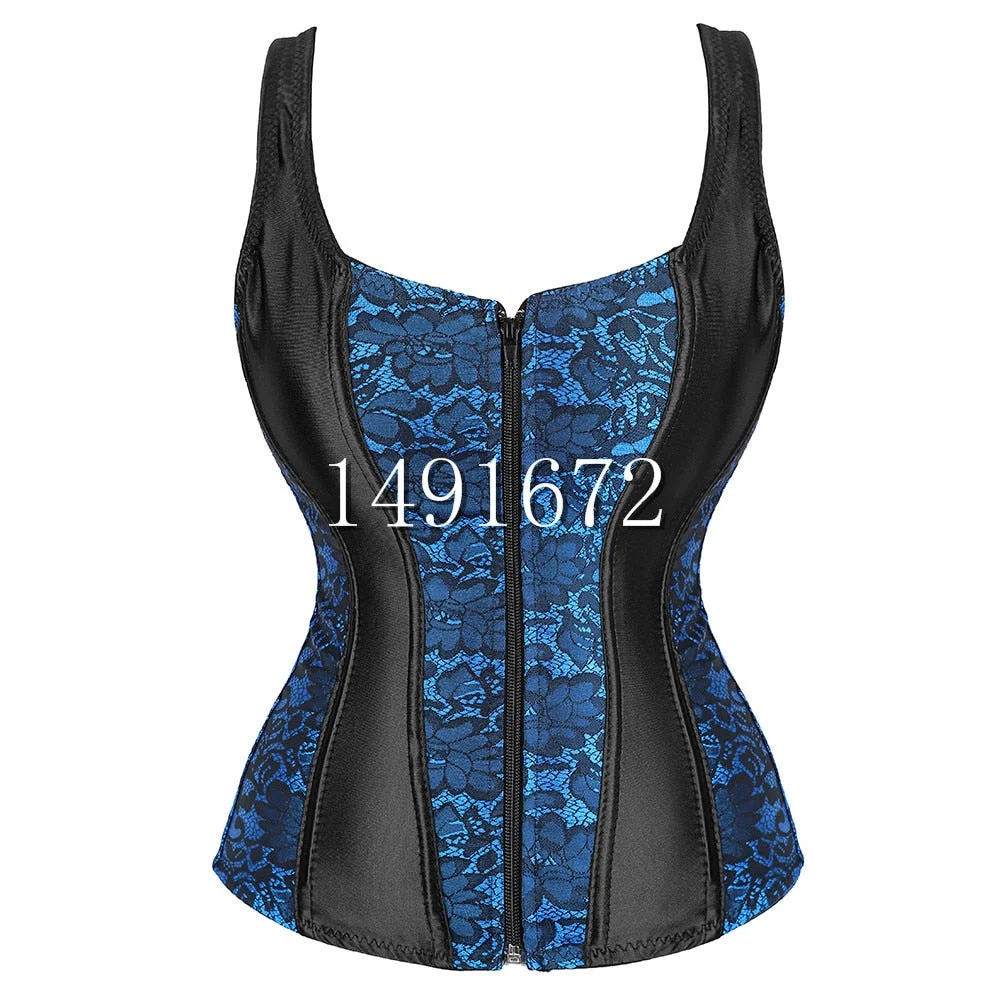 womens shoulder straps corset overbust top jacquard corset bustier exotic corselet lingerie brocade plus size costumes fashion