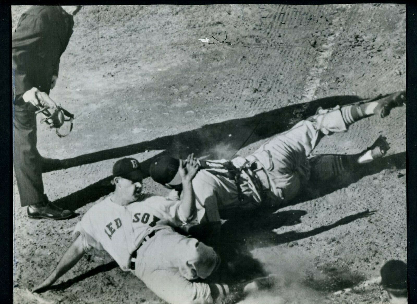 Roy Partee Joe Garagiola 1946 World Series Game 5 Press Photo Poster painting Red Sox Cardinals