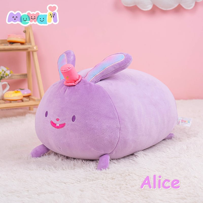 Peluche Lapin Violet Oreiller en Peluche Kawaii Doudou Lapin Pour Bebe et Adulte