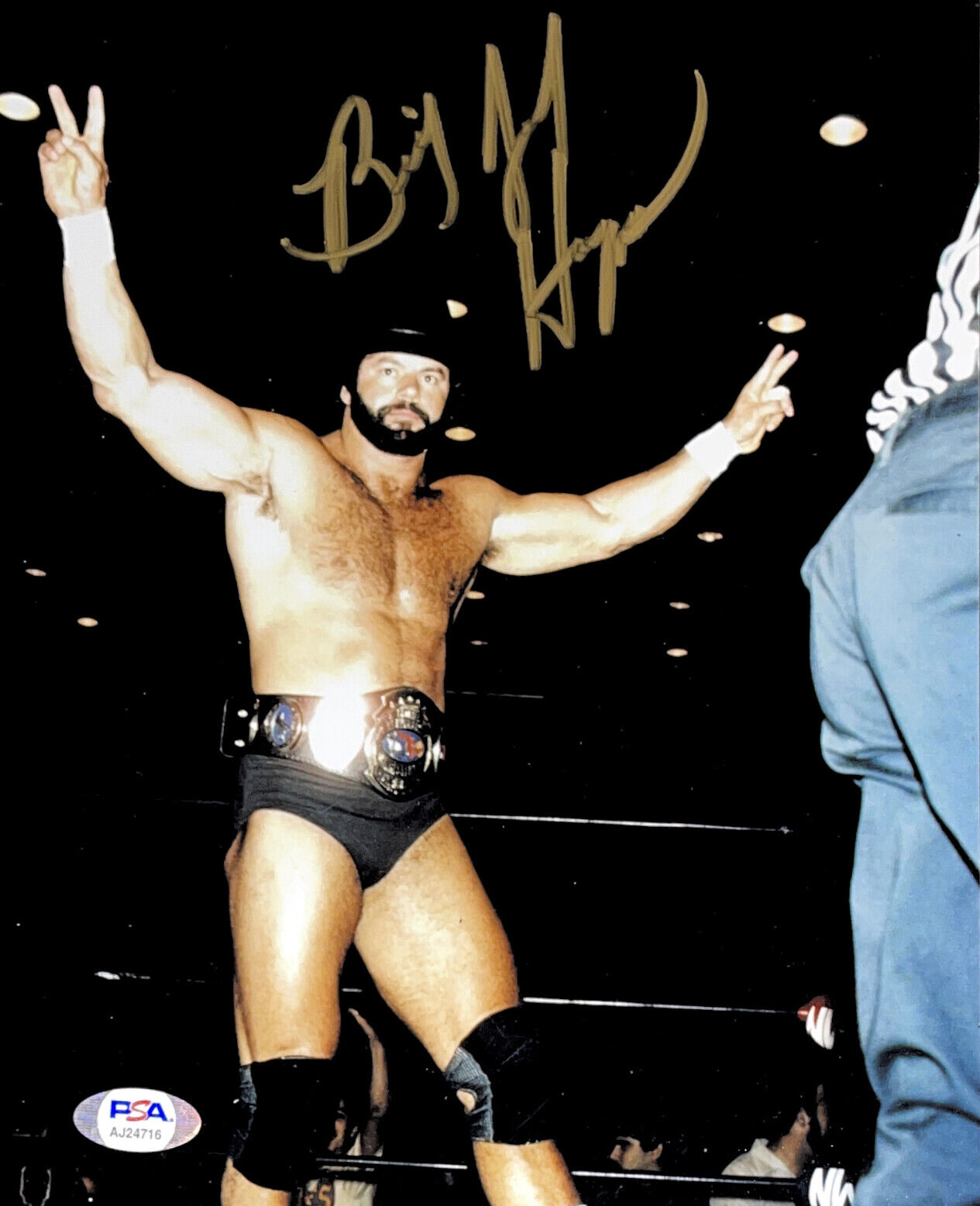 WWE BILLY JACK HAYNES HAND SIGNED AUTOGRAPHED 8X10 Photo Poster painting WITH PSA COA 3 RARE