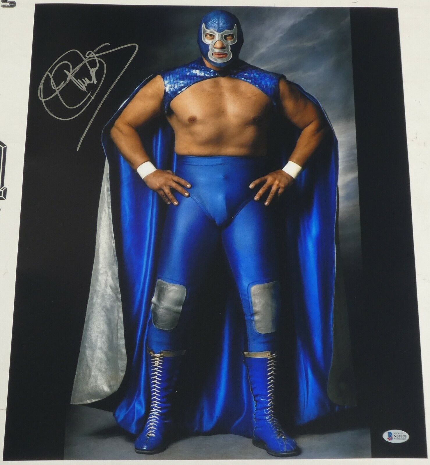 Blue Demon Jr Signed 16x20 Photo Poster painting BAS Beckett COA AAA NWA Lucha Libre Autograph 2