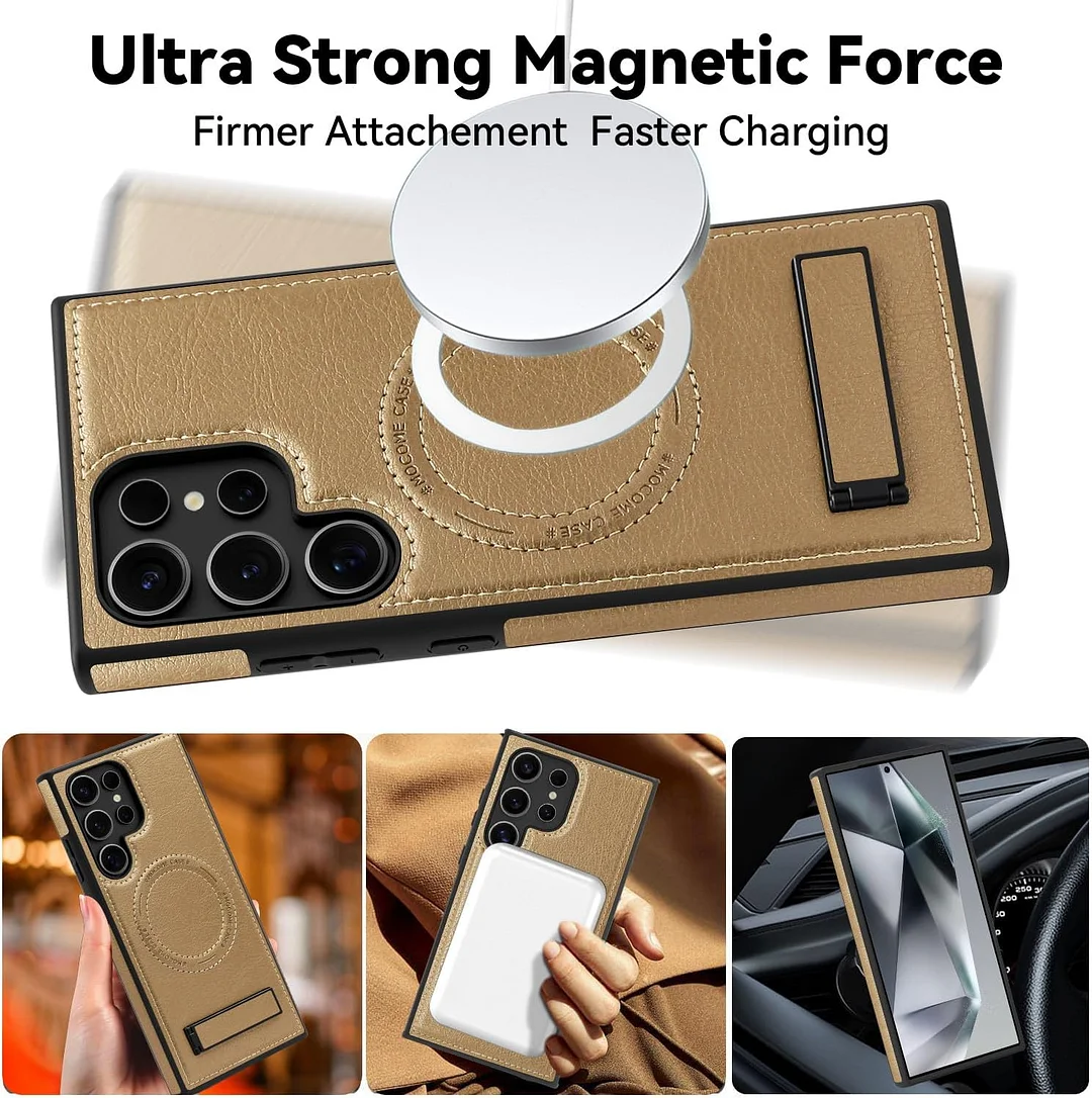 Samsung Galaxy Z Fold 6 Leather Case Magnetic Protective Case Holder Phone Case