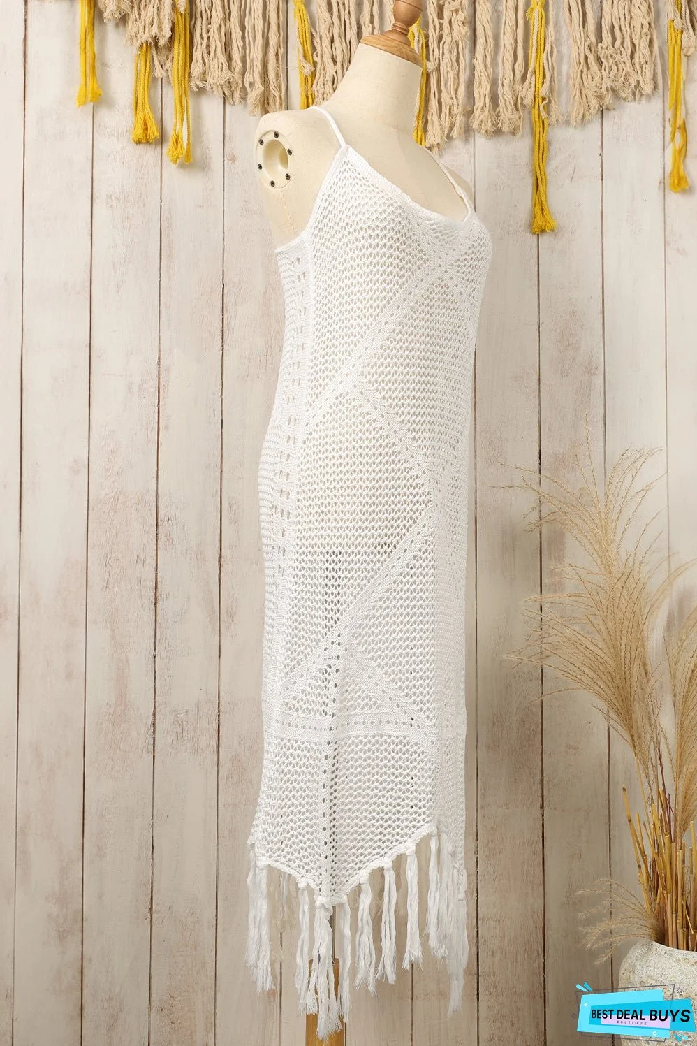Hollow Tasseled Beach Dress