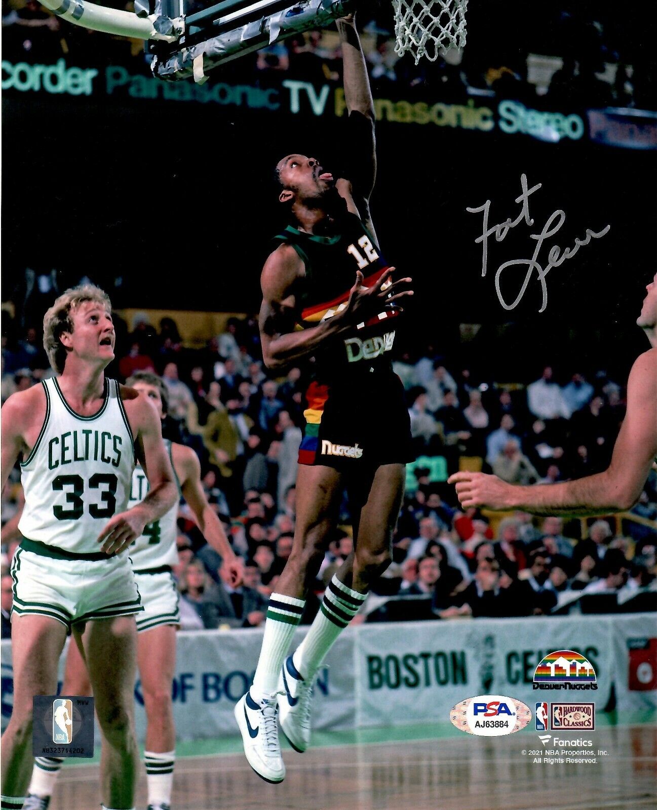 Fat Lever autographed signed 8x10 Photo Poster painting Denver Nuggets PSA COA