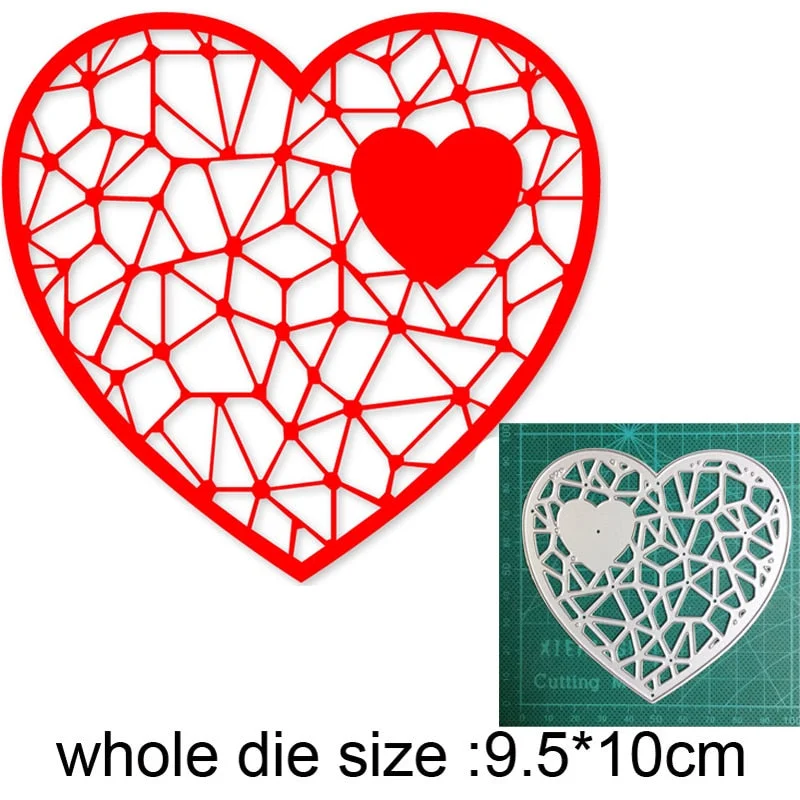 2021 New Craft Dies Heart Frame Metal Cutting Dies Cut Die Mold Decoration Scrapbook Dies Knife Mould Blade Punch Stencils Dies