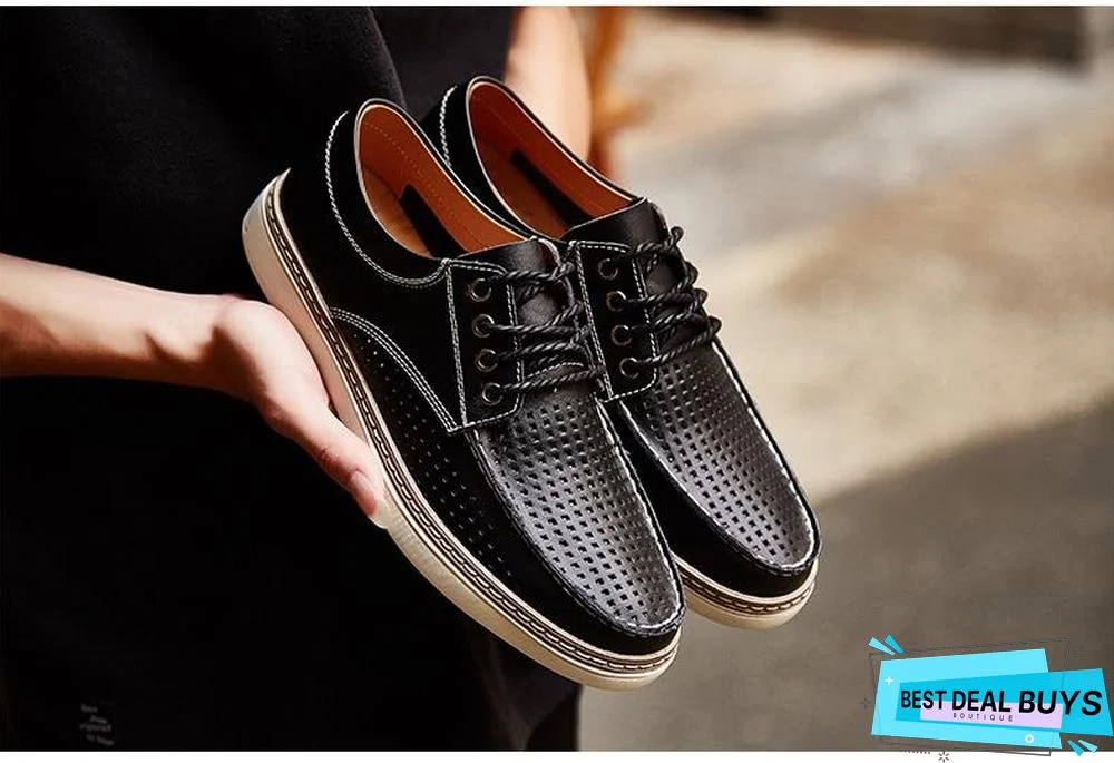 Leather Boat Shoes Casual Flats Moccasins Homme Driving Loafers Shoes Slip On Shoes