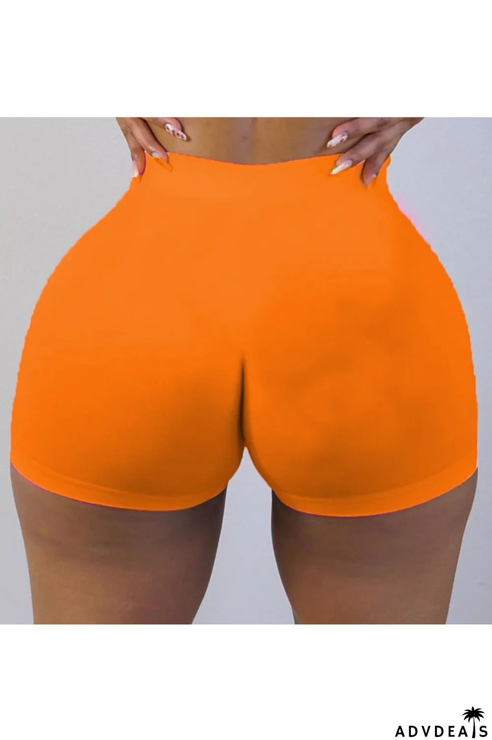 Army Green Elastic Fly High Solid Straight shorts Bottoms