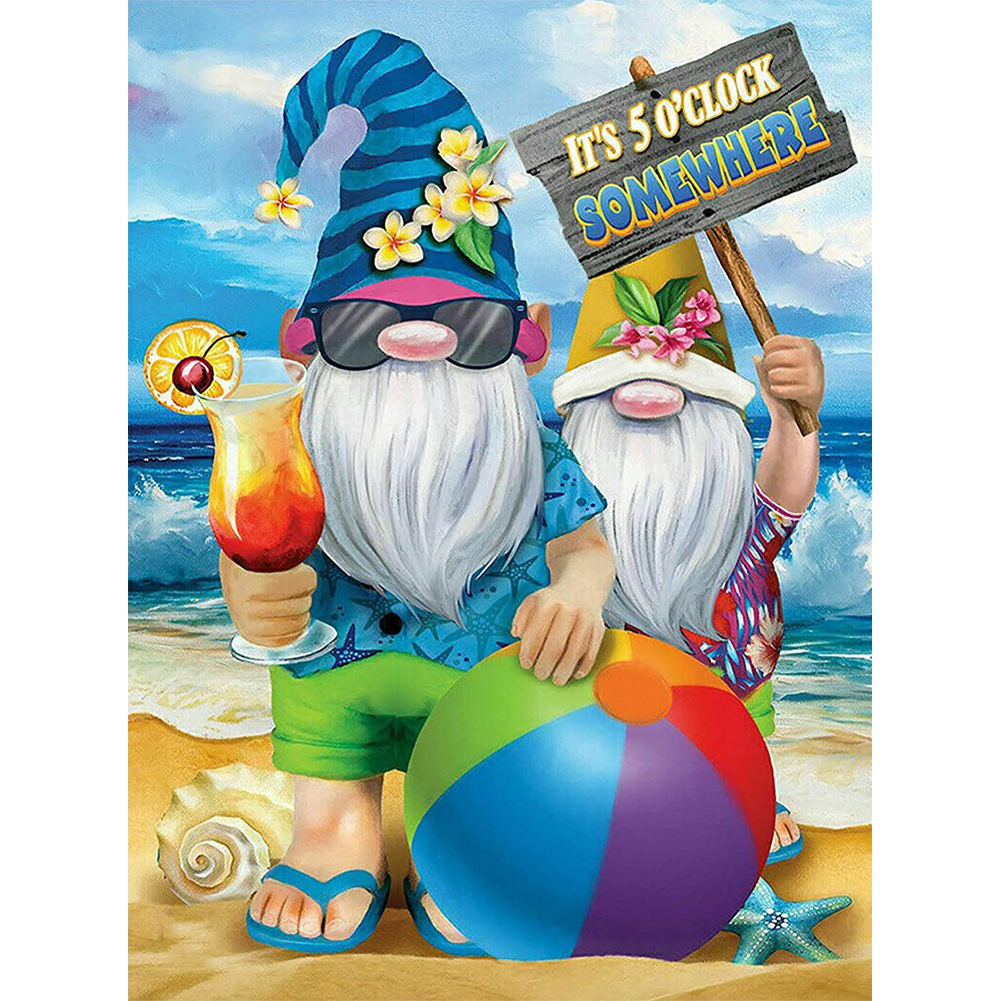

30*40CM - Square Drill Diamond Painting - Summer Gnome, 501 Original