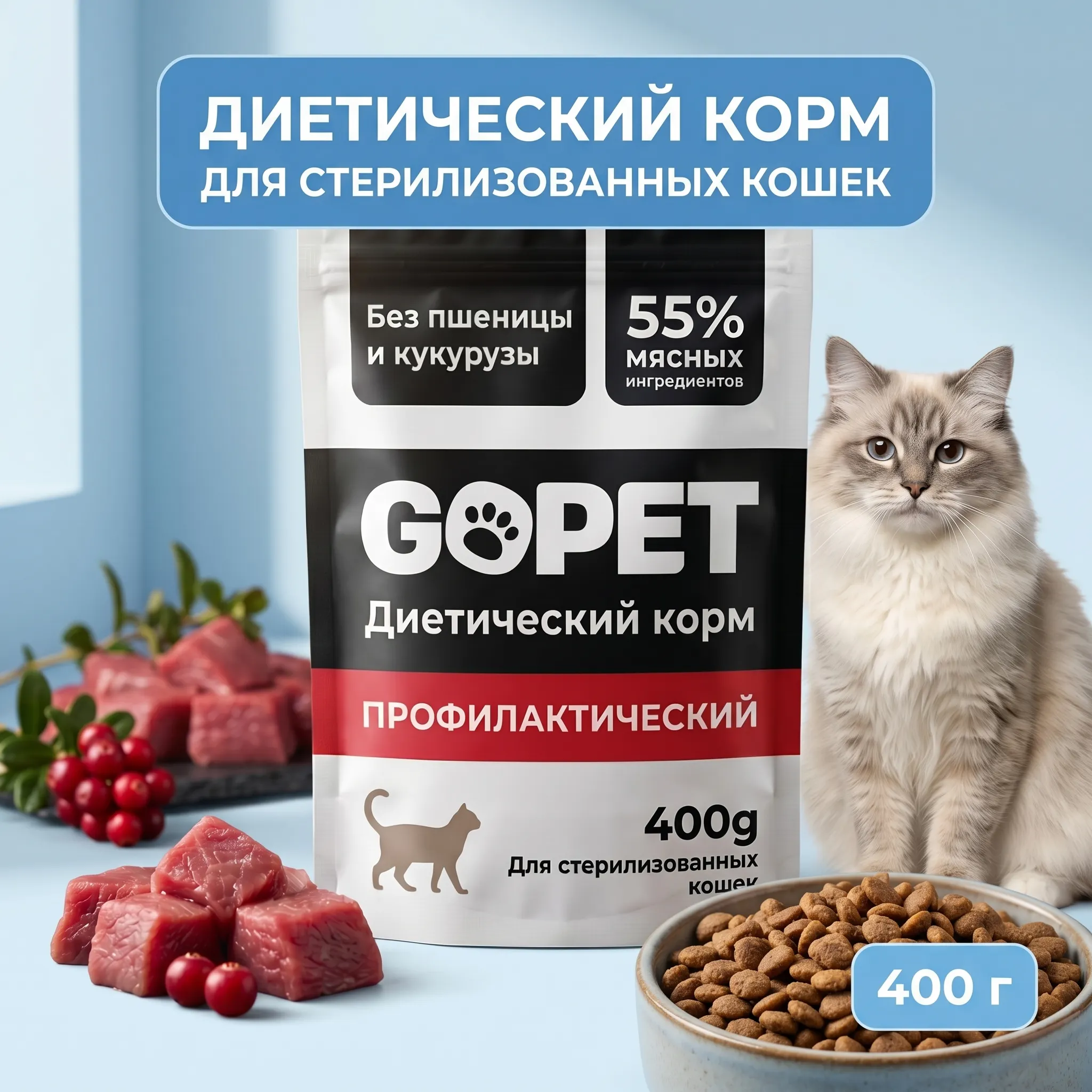 GOPET&reg; Лечебный корм для кошек